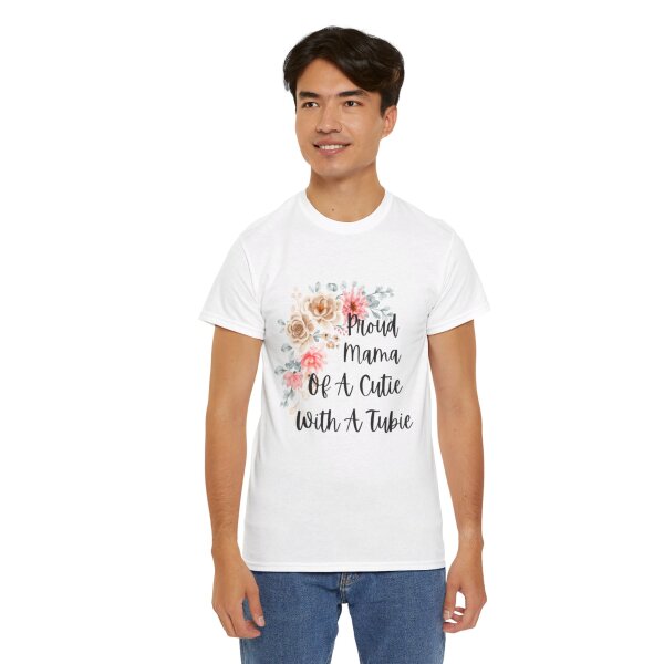 Proud Mama Of A Cutie With a Tubie Unisex Heavy Cotton Tee - Image 48