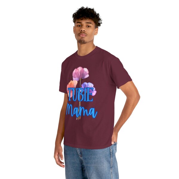 Tubie Mama Floral Unisex Heavy Cotton Tee - Image 95