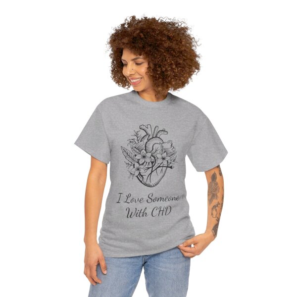 I Love Someone With CHD Unisex Heavy Cotton Tee - Image 65