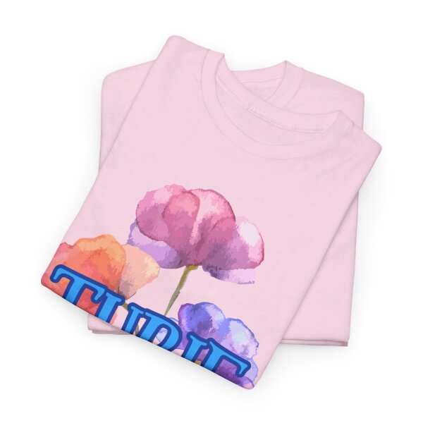 Tubie Mama Floral Unisex Heavy Cotton Tee - Image 221