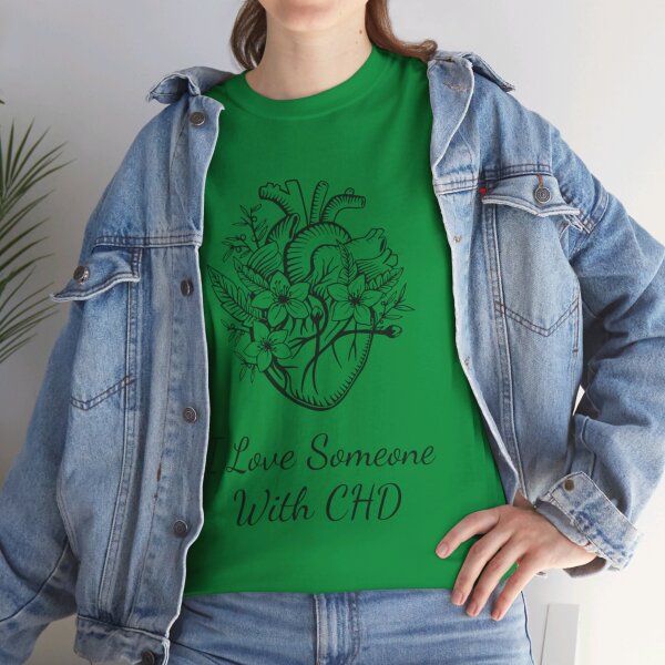 I Love Someone With CHD Unisex Heavy Cotton Tee - Image 131