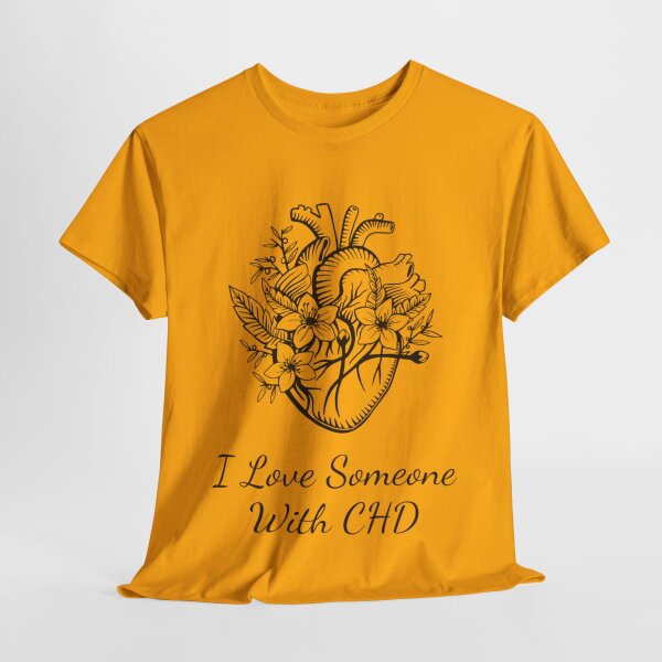 I Love Someone With CHD Unisex Heavy Cotton Tee - Image 87