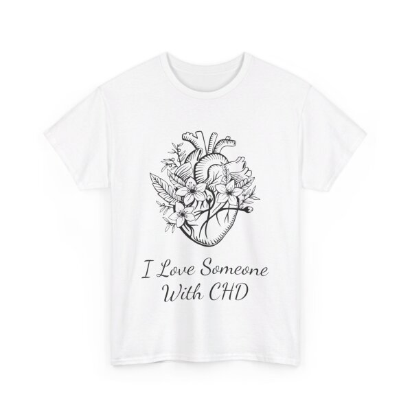 I Love Someone With CHD Unisex Heavy Cotton Tee - Image 30