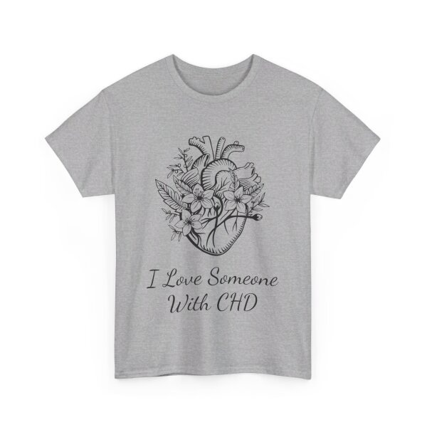 I Love Someone With CHD Unisex Heavy Cotton Tee - Image 57