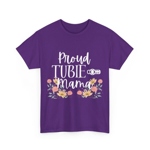 Proud Tubie Mama Unisex Heavy Cotton Tee - Image 3