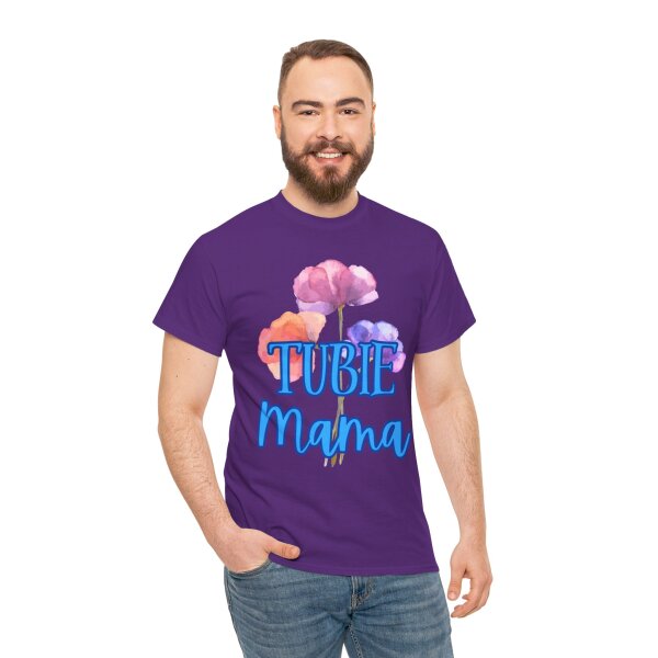 Tubie Mama Floral Unisex Heavy Cotton Tee - Image 202