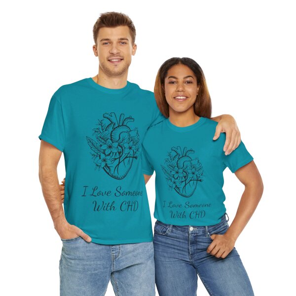 I Love Someone With CHD Unisex Heavy Cotton Tee - Image 159