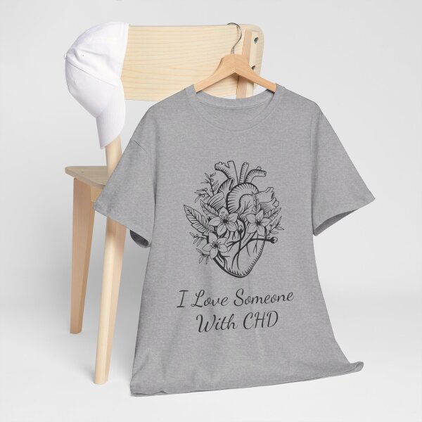 I Love Someone With CHD Unisex Heavy Cotton Tee - Image 62