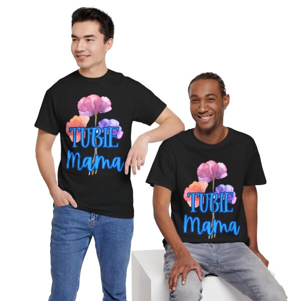 Tubie Mama Floral Unisex Heavy Cotton Tee - Image 80