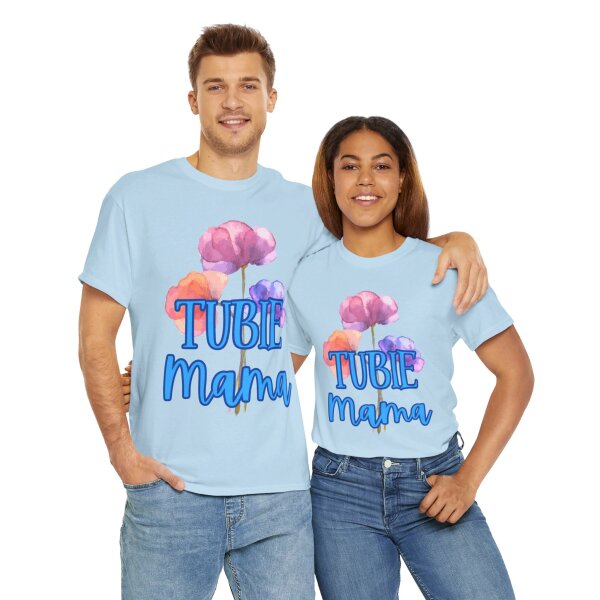 Tubie Mama Floral Unisex Heavy Cotton Tee - Image 186