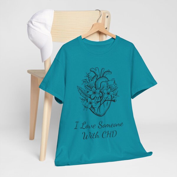 I Love Someone With CHD Unisex Heavy Cotton Tee - Image 143