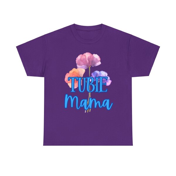 Tubie Mama Floral Unisex Heavy Cotton Tee - Image 190