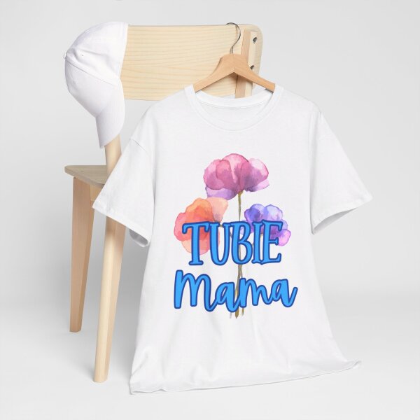 Tubie Mama Floral Unisex Heavy Cotton Tee - Image 35