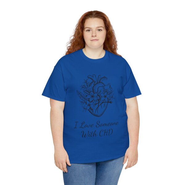 I Love Someone With CHD Unisex Heavy Cotton Tee - Image 15