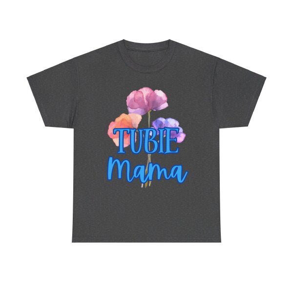 Tubie Mama Floral Unisex Heavy Cotton Tee - Image 109