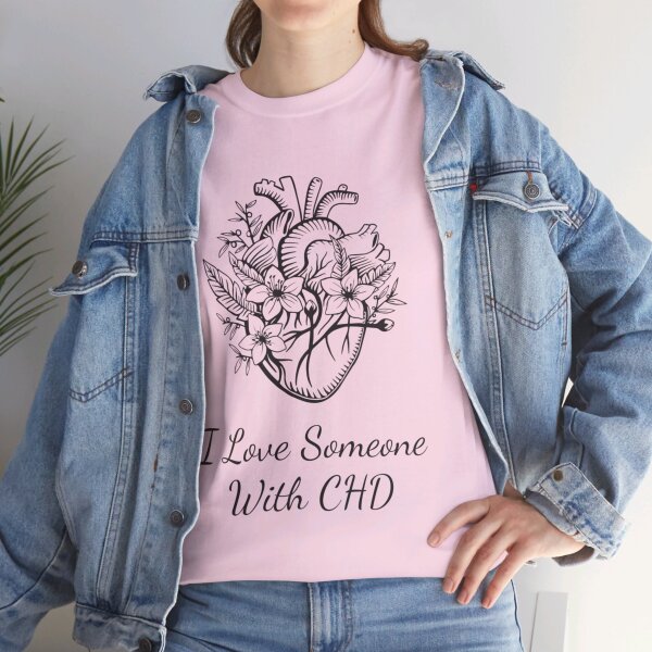 I Love Someone With CHD Unisex Heavy Cotton Tee - Image 212