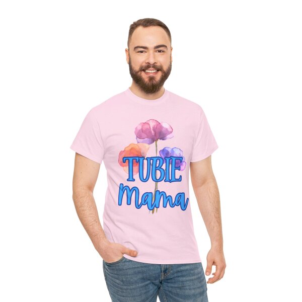 Tubie Mama Floral Unisex Heavy Cotton Tee - Image 229