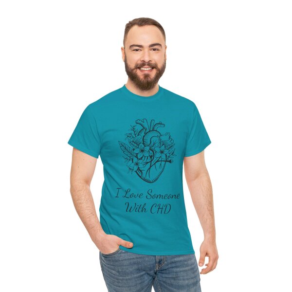 I Love Someone With CHD Unisex Heavy Cotton Tee - Image 148