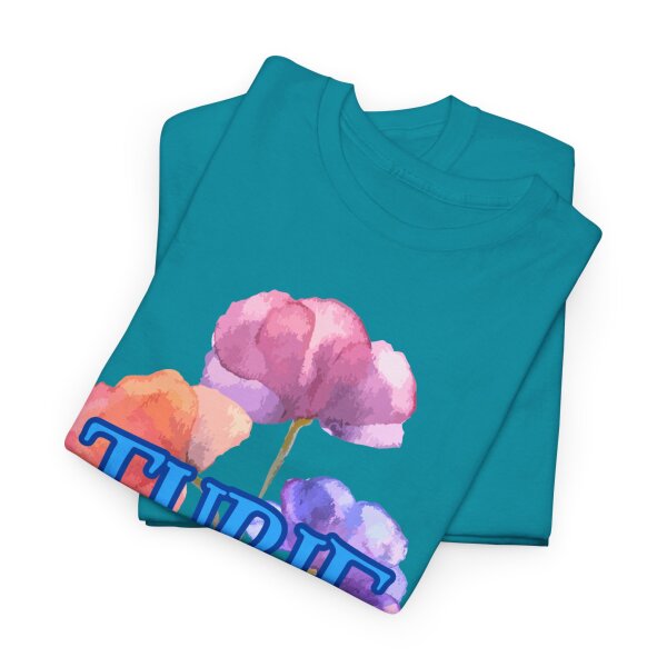 Tubie Mama Floral Unisex Heavy Cotton Tee - Image 140