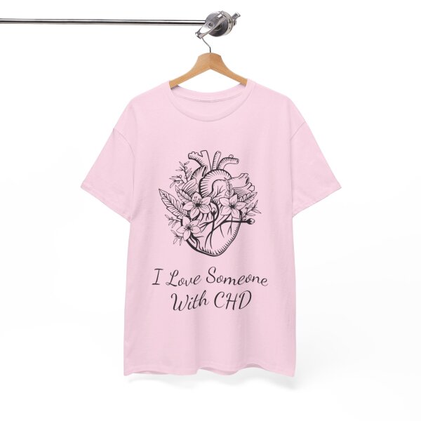 I Love Someone With CHD Unisex Heavy Cotton Tee - Image 196