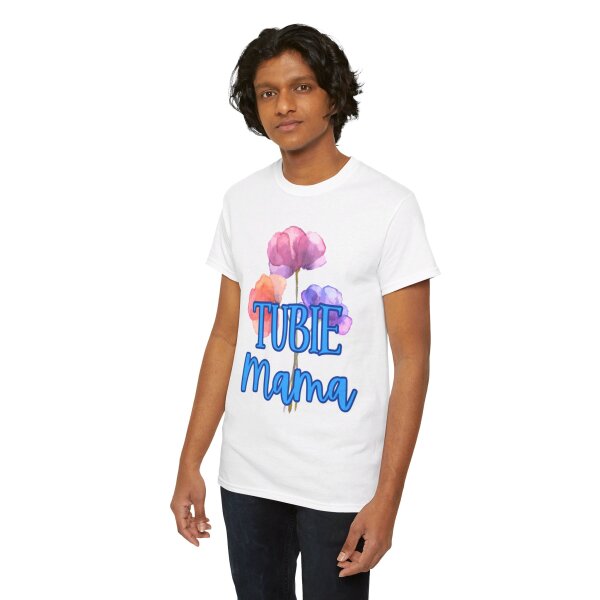 Tubie Mama Floral Unisex Heavy Cotton Tee - Image 46