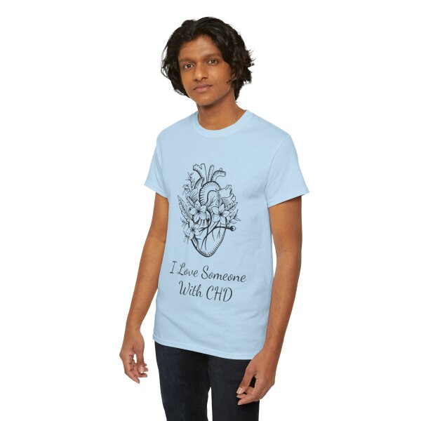 I Love Someone With CHD Unisex Heavy Cotton Tee - Image 181