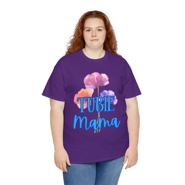 Tubie Mama Floral Unisex Heavy Cotton Tee - Image 204