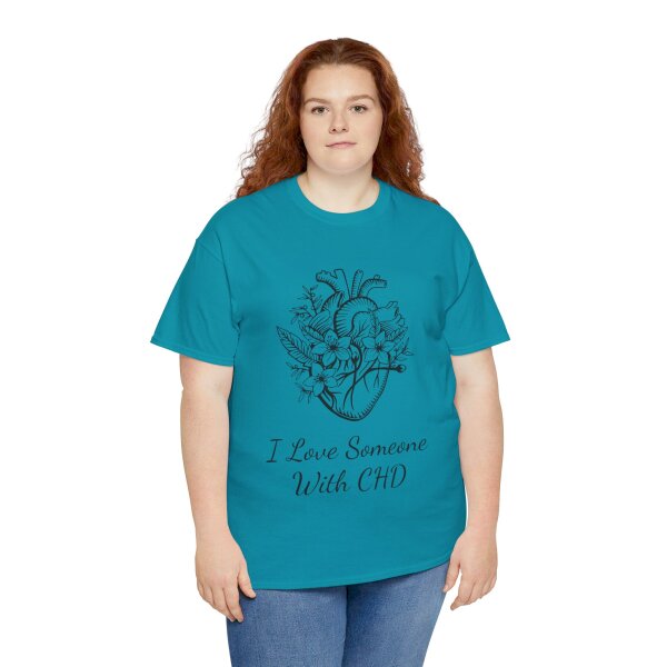 I Love Someone With CHD Unisex Heavy Cotton Tee - Image 150