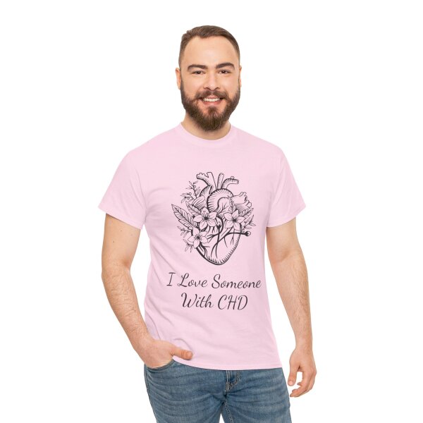 I Love Someone With CHD Unisex Heavy Cotton Tee - Image 202